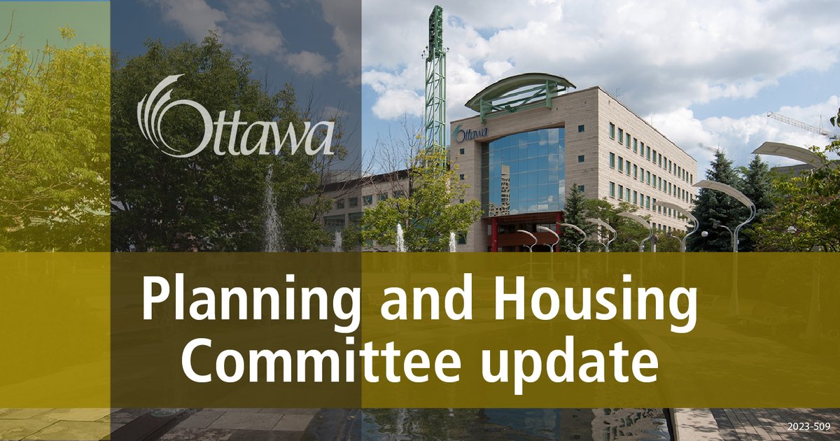 Committee Update: The Planning and Housing Committee today approved a new schedule of development charges as well as a new development charges by-law. bit.ly/3JSaduJ #OttCity #OttPoli #Ottawa