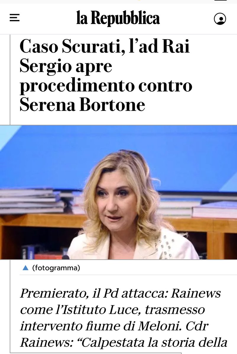 E ora…. qualcosa di completamente diverso!!! 🦖🦖🦖Dopo la censura all’intervento di Scurati sull’antifascismo, ora tocca alla Bortone, rea di avere preso posizione sulla vicenda. Ancora solidarietà a ⁦@serenabortone3⁩ e a chi in RAI resiste e non si assopisce🙋🏻‍♀️