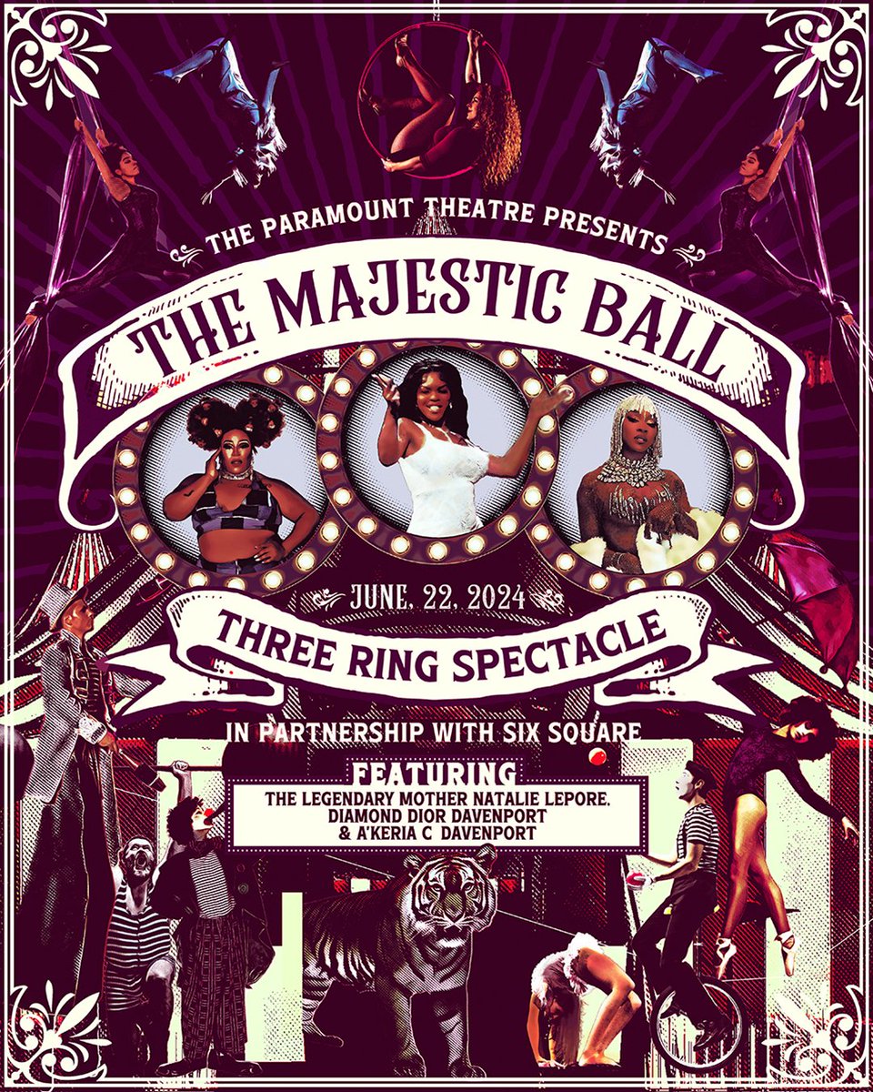 And The Category Is…. The Three Ring Spectacle 🎪🤹‍♂️ The annual Majestic Ball returns with the greatest show on earth Saturday, 6/22 with Mother Natalie Lepore, @diamonddioratx, and @A_doubleC_D! 🎫 More info + tix: bit.ly/3JV6wEw