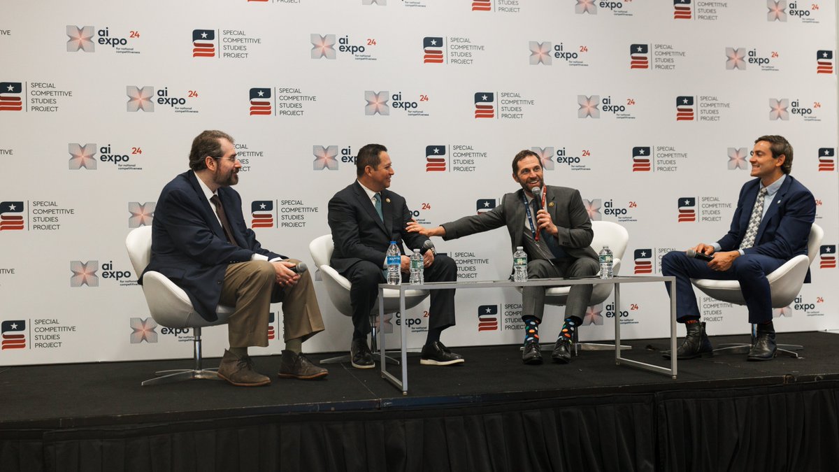 .@BipartisanVets participated in a panel discussion at the 2024 Special Competitive Studies Project Expo to discuss bipartisan efforts to address the challenges and benefits of artificial intelligence.