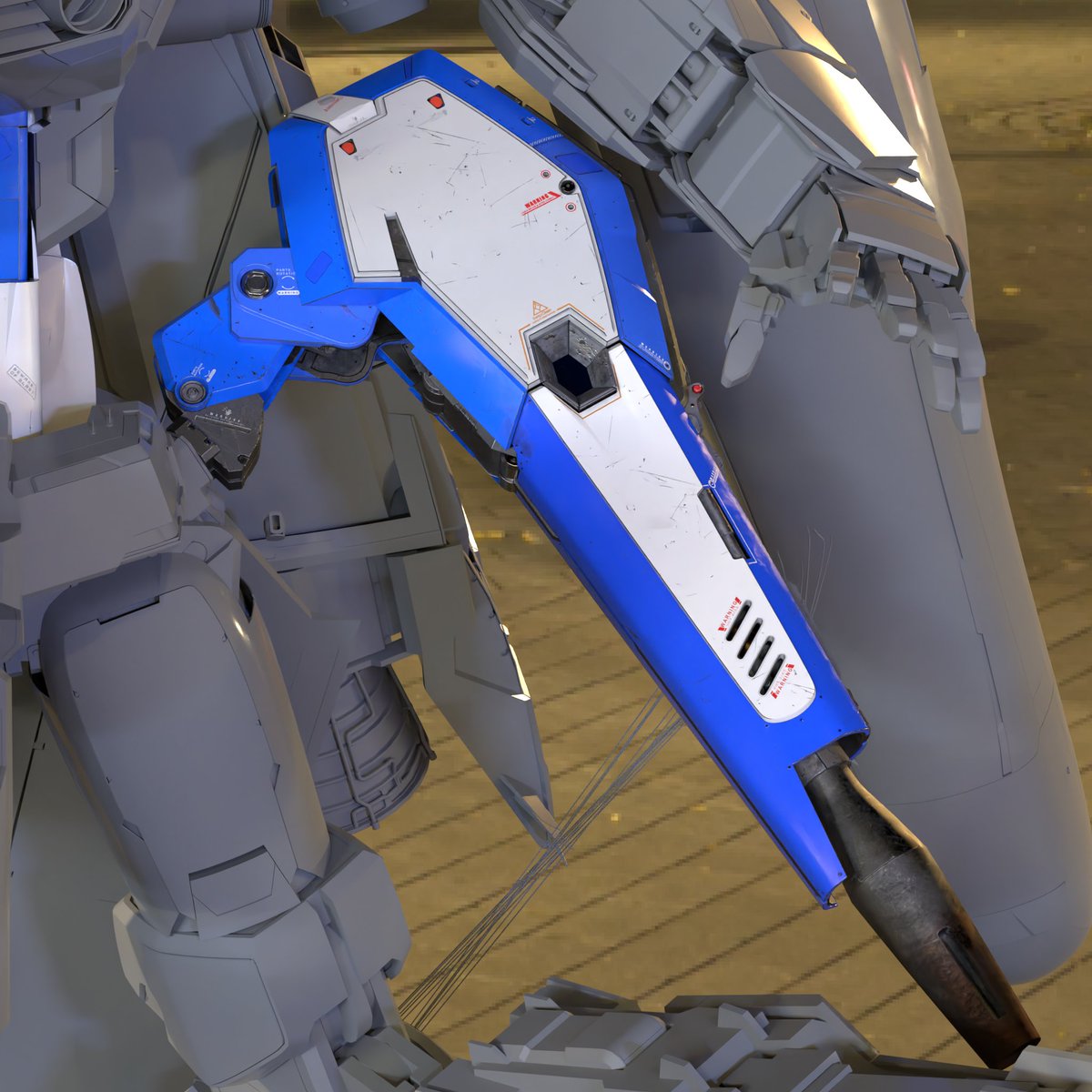 EskeYoshinob's tweet photo. #ExSGundam
大腿部ビームカノン、テクスチャも含めて一旦完成🥰
やはり質感とディティールが増えると萌度がアップしますね👍✨
まだ中心部のセンサーの見栄えが悪いので発光パーツなどを追加したいところですが、一旦次の部位に行きます https://t.co/Gi6C2zA2fZ