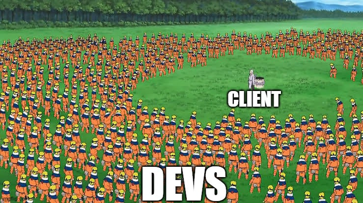 So many devs, so few clients. what a tragedy. 😭

#meme #developer #InformationTechnology #freelancing
