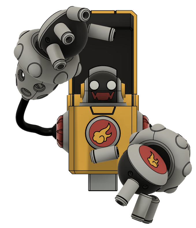 I think I might be done with Heatman.EXE
Its now all separate parts that can be attached to each other. Easier to paint that way... and can re-print smaller parts if anything fails #fusion360 #rockmanexe #megamanbattlenetwork #megaman #ロックマンエグゼ