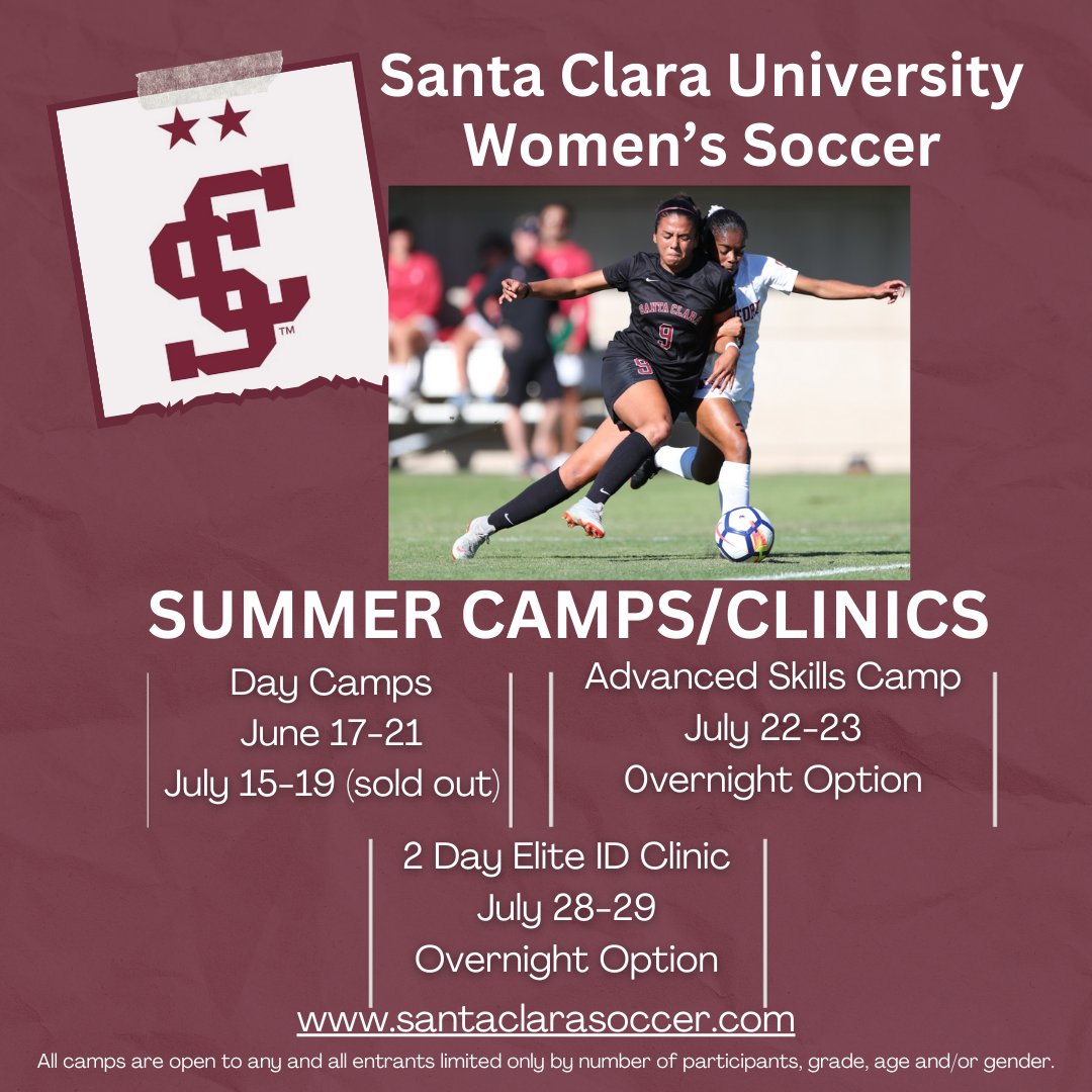 Be sure to sign up for our camps!

Registration➡️ santaclarasoccer.com

#StampedeTogether