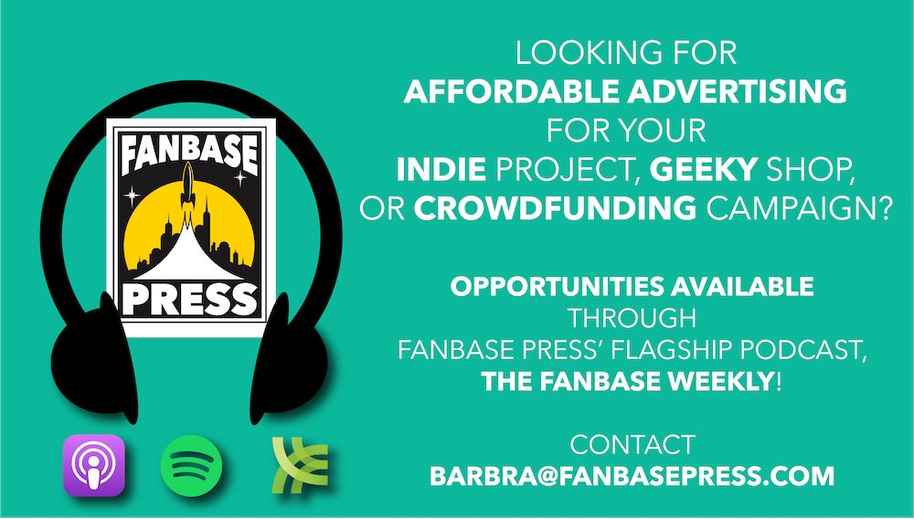 Need help with #promotion? Affordable #advertising opportunities are available for your #comics, #crowdfunding, #geeky shop, & more through @Fanbase_Press' flagship #podcast, The @FanbaseWeekly! #IndieCreators #IndieFilm #IndieComics #ComicBookCreators fanbasepress.com/about/advertis…