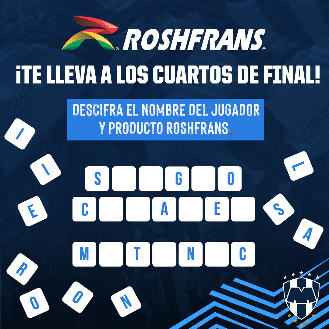 🤠| ¡Atención, <a href="/Rayados/">Rayados</a> !
Tenemos 3 kits: 🎟️ dobles + 👕 jersey autografiado
1️⃣Dale ❤️, RT y sigue a <a href="/RoshfransMX/">Roshfrans</a> 

2️⃣Comenta las respuestas correctas
3️⃣Usa #RoshfransEnLaLiguilla y #ArribaElMonterrey
¡Un jurado elegirá a los GANADORES! 🥳🎉

TyC: lc.cx/2FxYgP