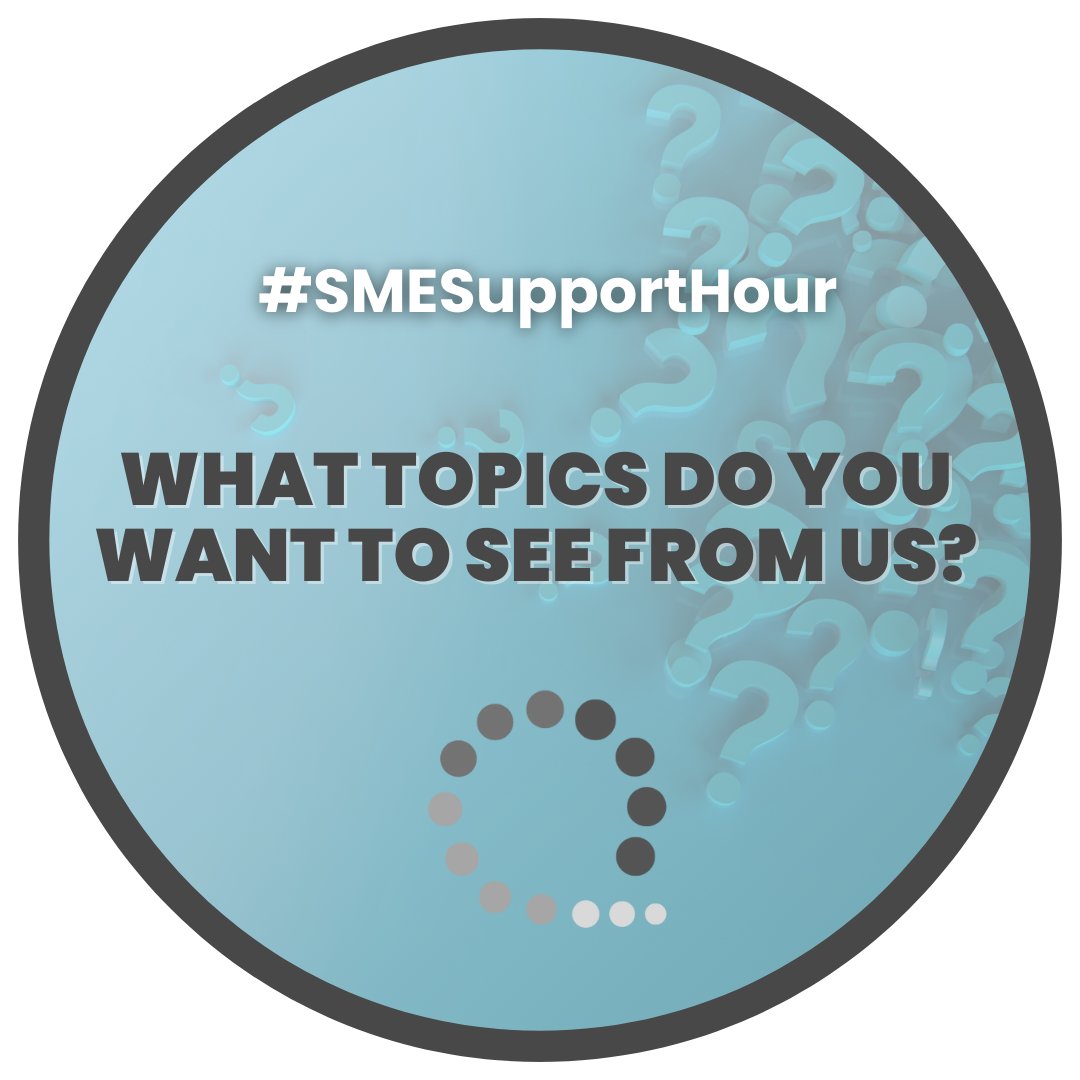 👉 Got a #SMESupportHour topic suggestion in mind?

👉 Would you like to co-host with us, featuring your specialist subject?

Let us know below 👇