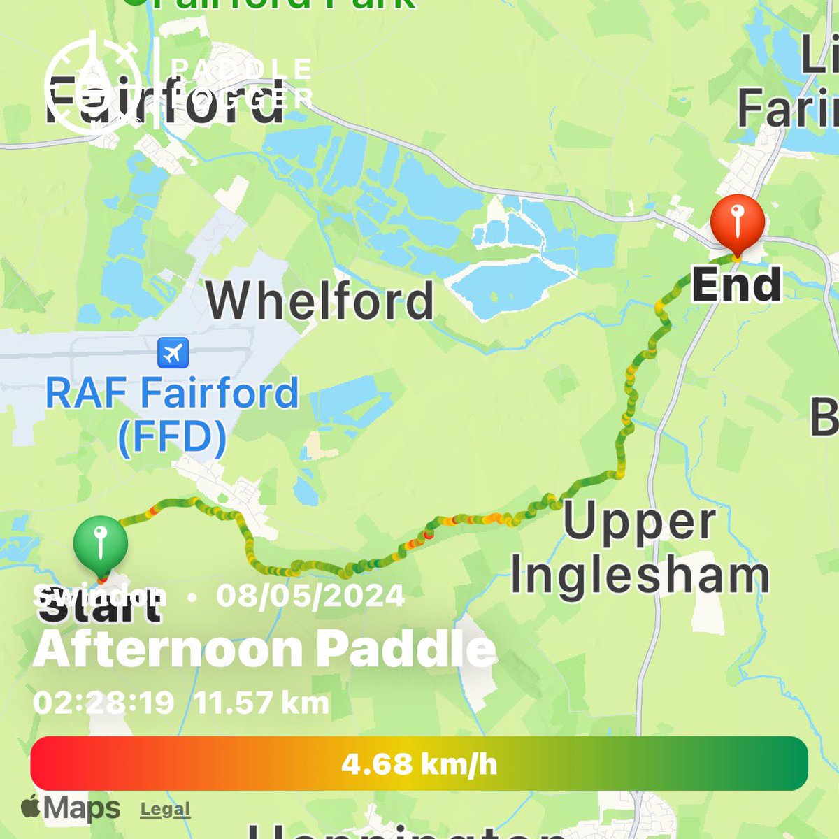 Run wasn’t so good this morning but the paddle this afternoon/evening was spot on. Thanks <a href="/stephenmcgrath/">Stephen McGrath</a> for the laugh and sawing expertise! 

#niceworkifyoucangetit