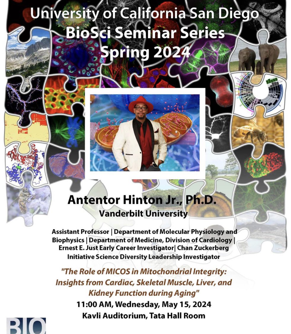 Next week I’ll be hosting my dear friend @phdgprotein86 for a seminar visit at @ucsdbiosciences! Please stop by to hear @AtHinton lab’s amazing research on the role of MICOS in mitochondrial integrity!