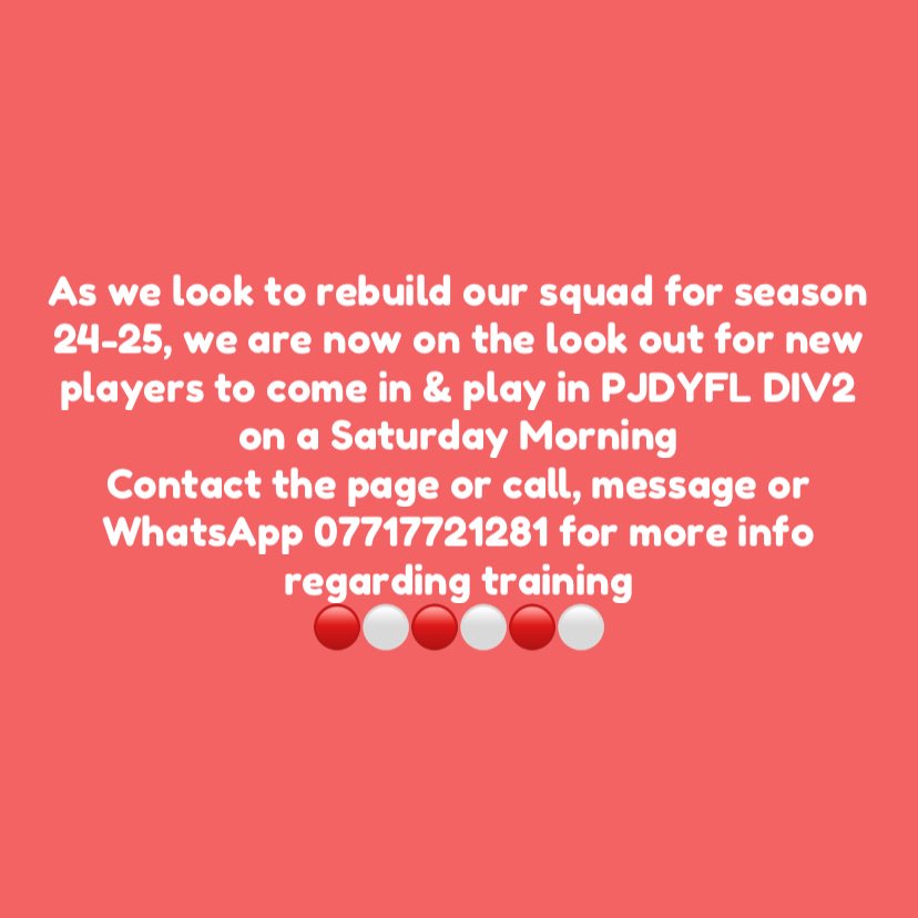 Looking to rebuild, regroup and kick on next season. 

Shares/ RT’s are appreciated
