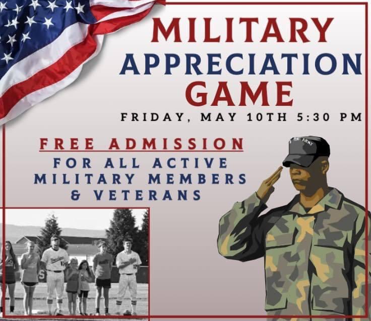 🇺🇸Military Appreciation Night🇺🇸

The Gobblers take on the Blue Streaks at home! Free admission for all Active Military and Veterans! Thank you to all those brave men and women who have served or are actively serving🇺🇸. 

#LaceUp #ForTheTown #LucasStrong #TeamJonathan #MatyStrong