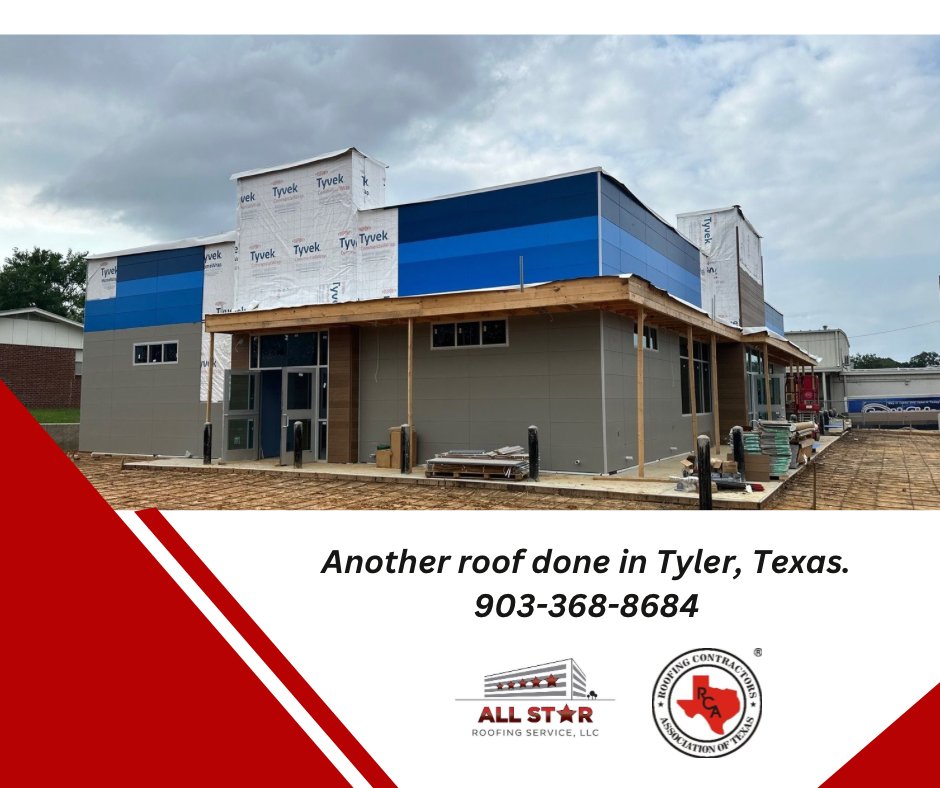 A TPO roof in Tyler, Texas.
#allstaroofing #easttexas #roofing #roof #tylertexas #commercialroofing #tpo