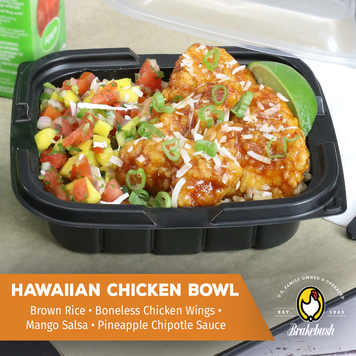 Have you tried any sweet &amp; spicy applications on your menu yet? Here's a tasty to-go bowl idea we developed for K-12 schools (but adults would love it too!) - Get the full recipe from our "Swicy" Trend Bite! ow.ly/BsxY50RzQsf

#BrakebushK12 #BrakebushTrendBites #Swicy