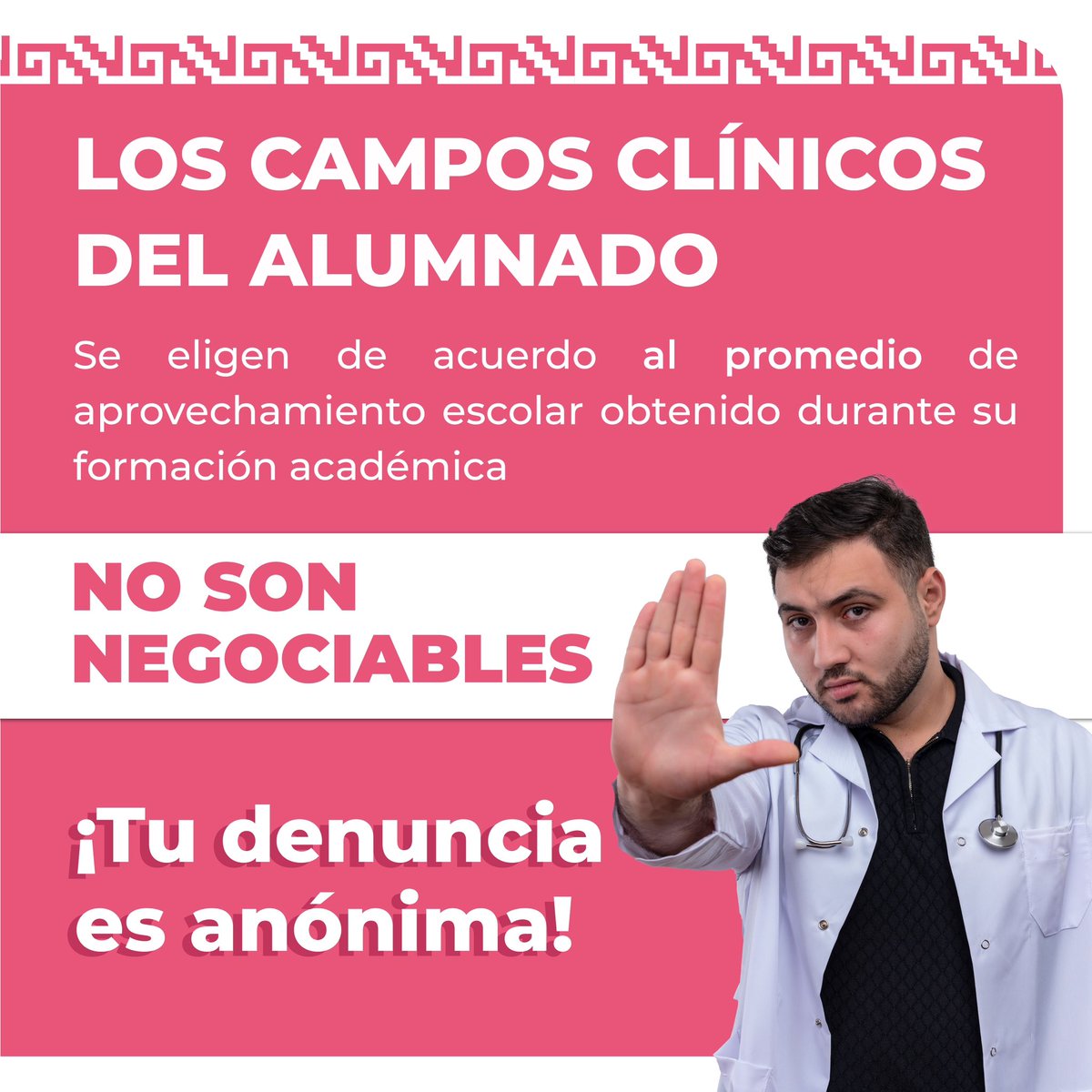 ⚠️¡Denúncialo de inmediato! 📣Ninguna persona dentro ni fuera de nuestra institución puede influir en los procesos.