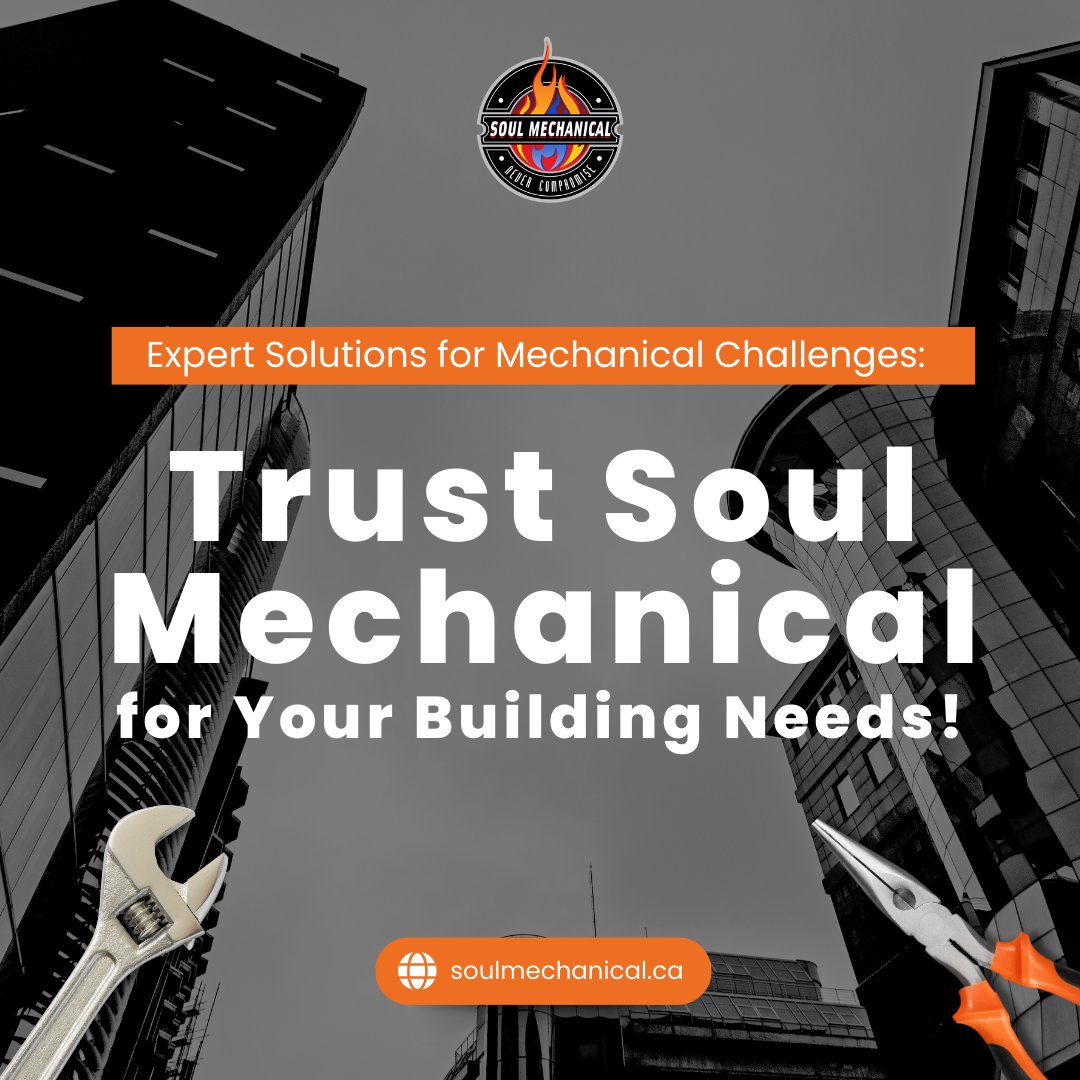 Looking for expert solutions to your building's mechanical challenges? 🔧

Look no further than Soul Mechanical. Our team is dedicated to providing top-notch service that exceeds your expectations. 

#ExpertSolutions #MechanicalSolutions  #SoulMechanical #Plumbing #HVAC