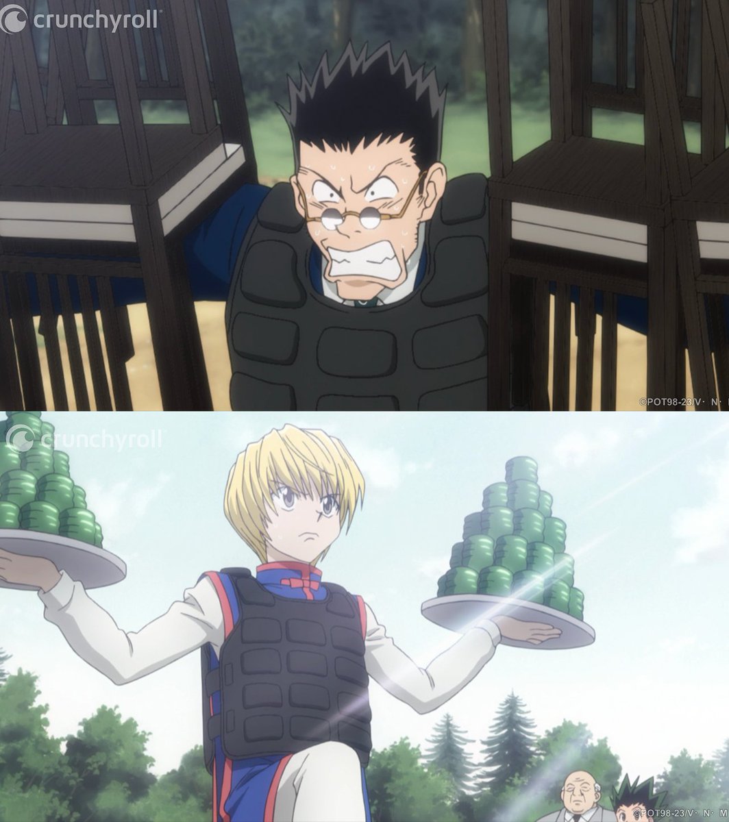 Crunchyroll's tweet photo. You'll never guess what they’re training for 😭 (via Hunter x Hunter) https://t.co/XT5KzFBRFJ