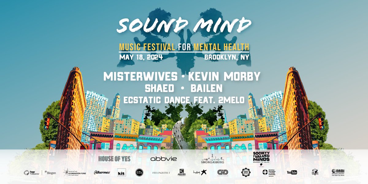 Excited to announce that we're partnering with @soundmind_live for the Sound Mind Music Festival for Mental Health in Brooklyn on Saturday, May 18! We’re proud to help bring to life the ultimate street festival celebrating #MentalHealthAwarenessMonth. See you there!