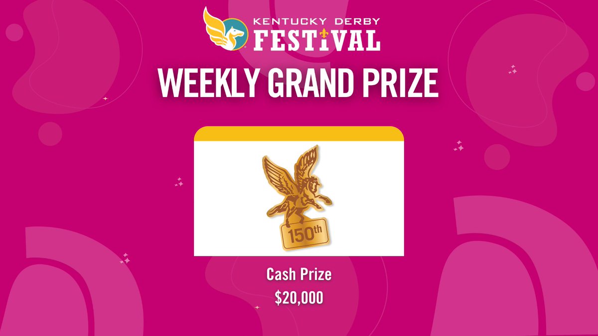🔔 FRIENDLY REMINDER 🔔 Gold #PegasusPin Grand Prize Drawings closes in ONE HOUR! Watch the final drawing on @wave3news at 7 PM this Friday. This year’s Gold Pin Grand Prize winner will receive a $20,000 cash prize from #KYDerbyFestival. REGISTER: bit.ly/2FqPEUr