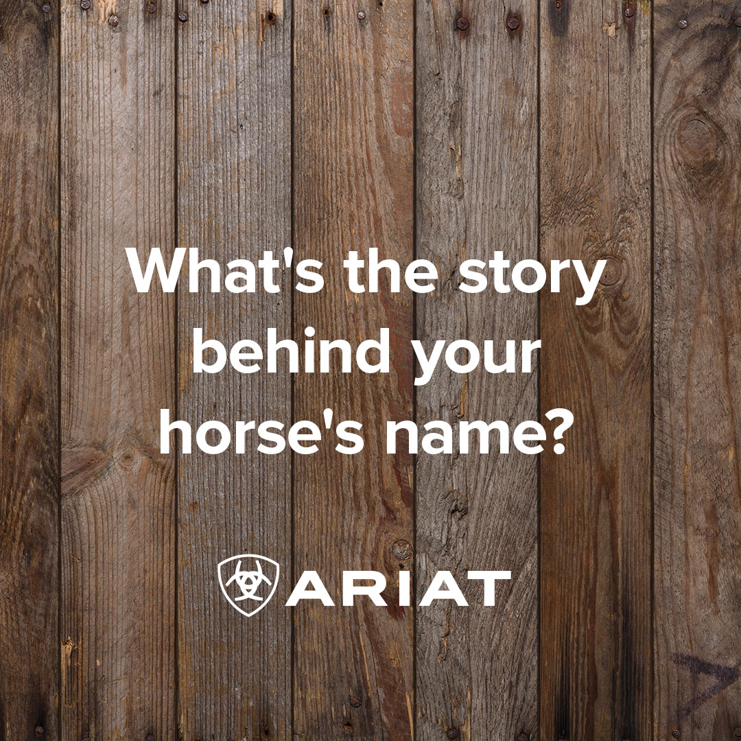 What's the story behind your horse's name? #Ariat