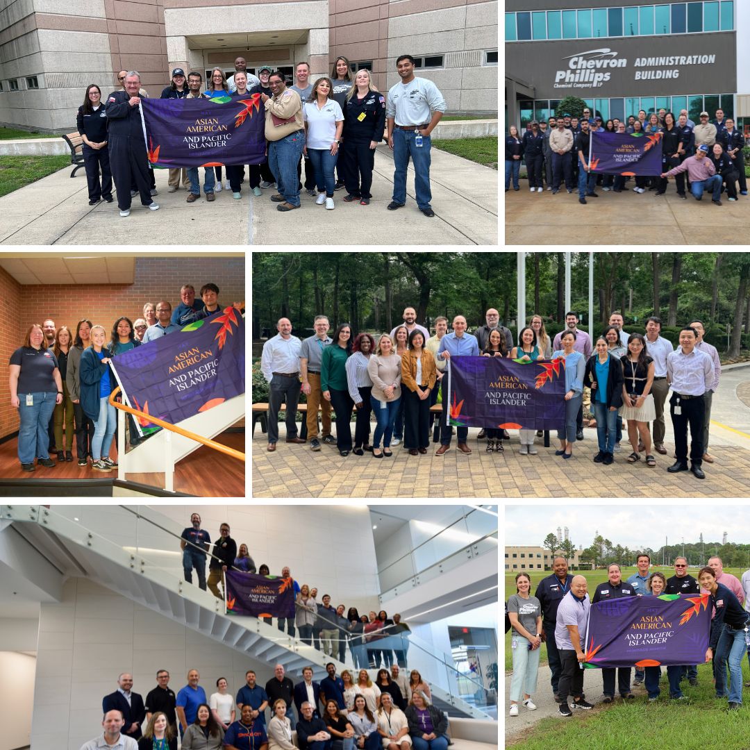 chevronphillips's tweet image. Celebrating Asian &amp;amp; Pacific Islander Heritage Month, we raised the flag for InspirAsian. Representing Sweeny, HQ, Cedar Bayou, Pasadena, Performance Pipe &amp;amp; Bartlesville, we embrace diversity. 

Learn more: tinyurl.com/4pemv3ef

#CPChem #AsianPacificAmericanHeritageMonth #AAPI