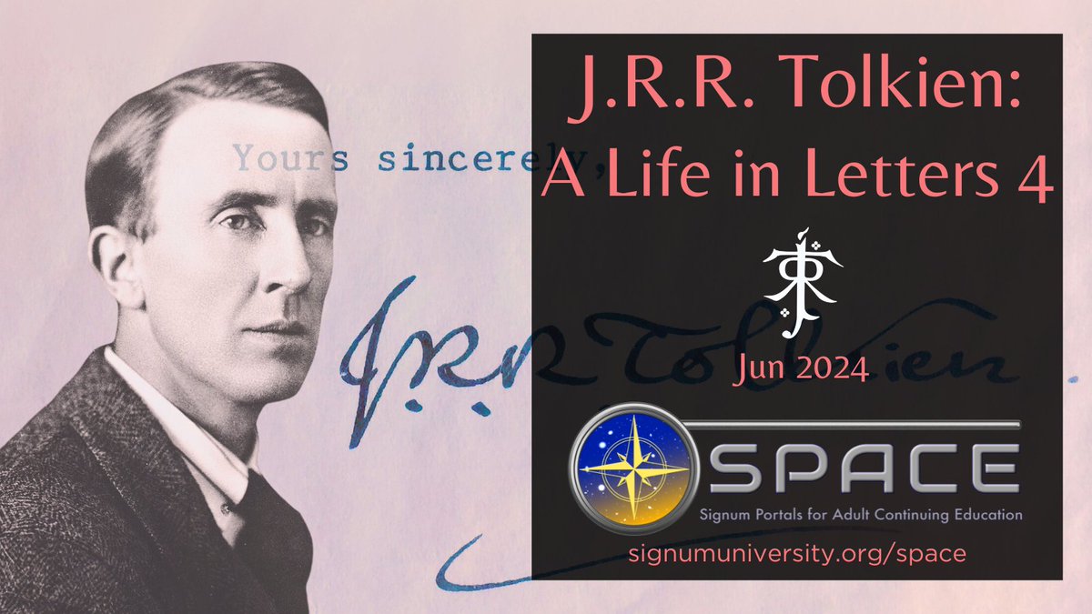 Join us for J.R.R. Tolkien: A Life in Letters 4 w/Sara Brown This series will go on an adventure through the life of Tolkien over four months through the lens of the newly revised + expanded Letters of J.R.R. Tolkien. M/F 6p ET 6/4 ow.ly/grk250RgQBk