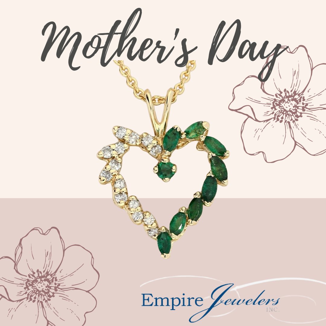Absolutely gorgeous gift for Mother's Day or a May birthday! A classic heart pendant,  uniquely prong set in half of the heart with 14 diamonds (,25CT) and 8 emeralds (.40CT). #emeraldheart #heartnecklace #emeraldjewelry #mothersdaygifts #maybirthstone 
 ebay.com/itm/3748854292…