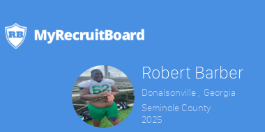 2025 Robert Barber @229Robert Donalsonville , GA Seminole County @RhodyFootball 5'6', 350, 4.9 DT myrecruitboard.com/#/athlete/7b7b…