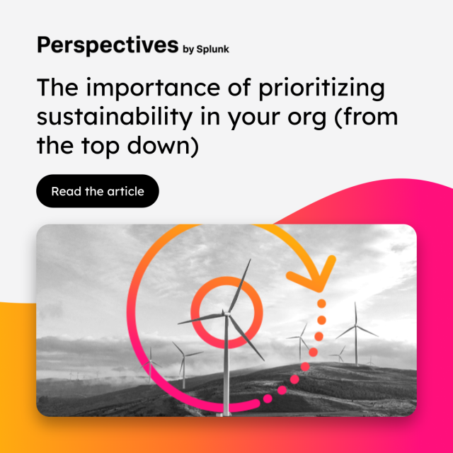 From the board to the C-suite and ERGs – <a href="/Splunk/">Splunk</a>'s Simon Davies says business leaders should engage everyone in their organization on #ESG practices. Learn more as he explains why on Perspectives by Splunk. bit.ly/4b9TEqj