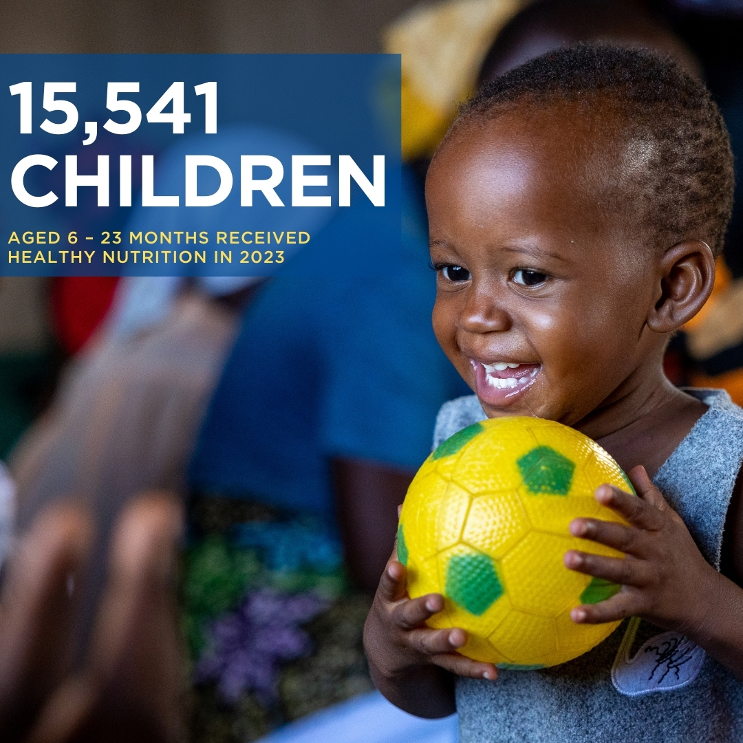 CRS colleagues around the world collect #data on our programs and their impact on the lives of those we serve. The 2023 results are in, and we’re thrilled to say that over 15,000 children received #healthy #nutrition.