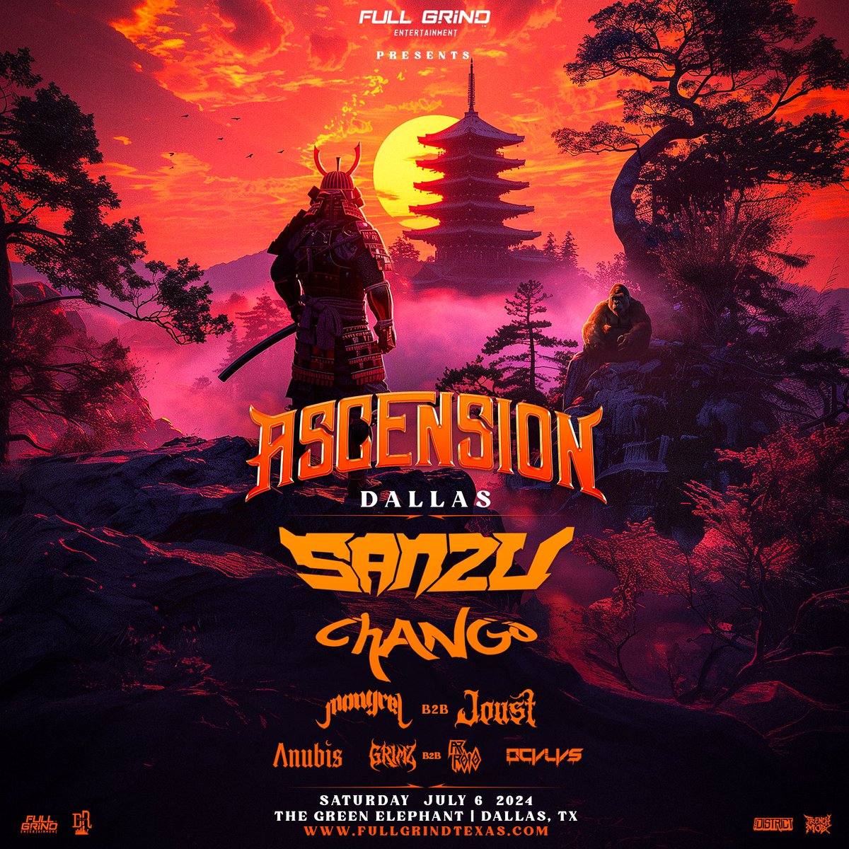 FullGrindTexas's tweet photo. ANNOUNCING: #AscensionDallas Ft. #Sanzu + #Chango + #Mongrel b2b #Joust + #Anubis + #Grimz b2b #ARRolo + #Ocvlvs πΊπ₯·π¦βοΈπ₯
Saturday, July 6th at The Green Elephant
Tickets are now on sale starting at only $15 - here: π https://t.co/WbesG23knp https://t.co/kELwEejIgz