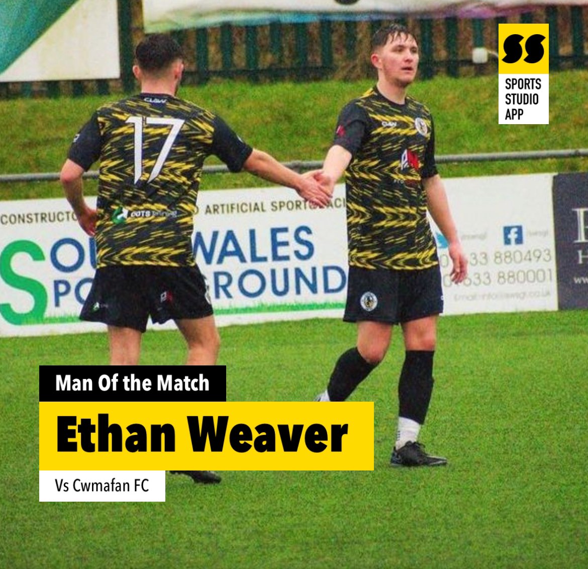 Cornelly United see off Cwmafan at Cots Arena to remain second. A win against FC Porthcawl Monday will secure runners up for the boys. 

Man Of The Match and a fine Hat - Trick From Ethan Weaver. 

We want to wish Cwmafan all the very best 🐝