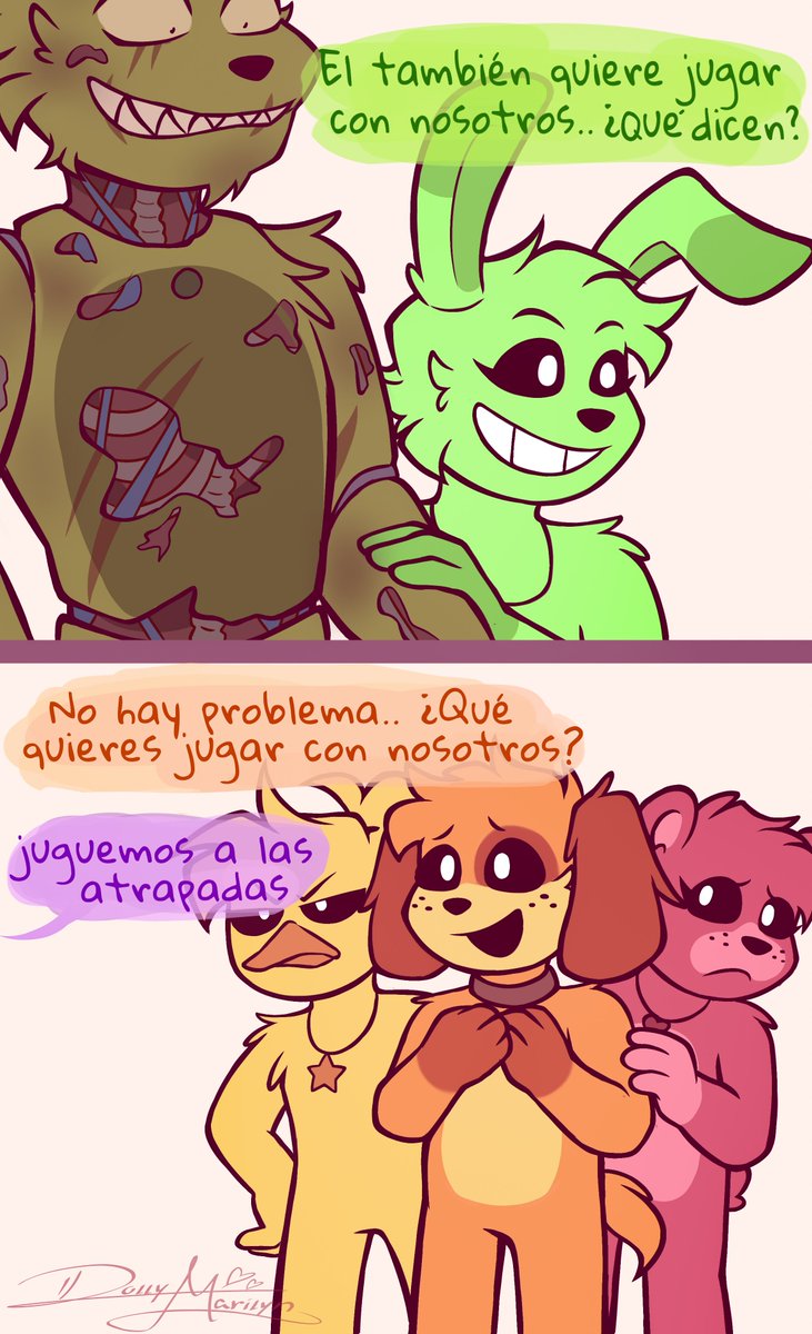 Dolly_Marilyn's tweet photo. Bien chido jugar con el desconocido..

#FNAF #PoppyPlaytime3 #SmilingCritters #SmilingCrittersFanart #springtrap https://t.co/tcp3bg8WTK