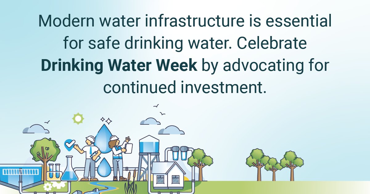 The MDC has reservoirs that hold nearly 40 billion gallons of drinking water supply, two main treatment plants as well as 1500 miles of pipe in our distribution system. #DrinkingWaterWeek