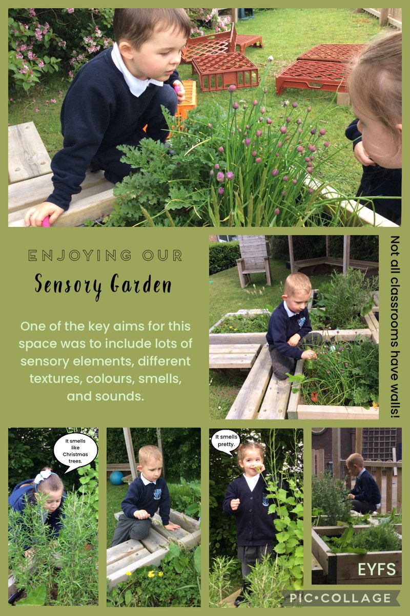 We have been enjoying spending time in ‘Our Sensory Garden.’ @BelleValeSchool @MissNelsonBVP @missgrayeyfs