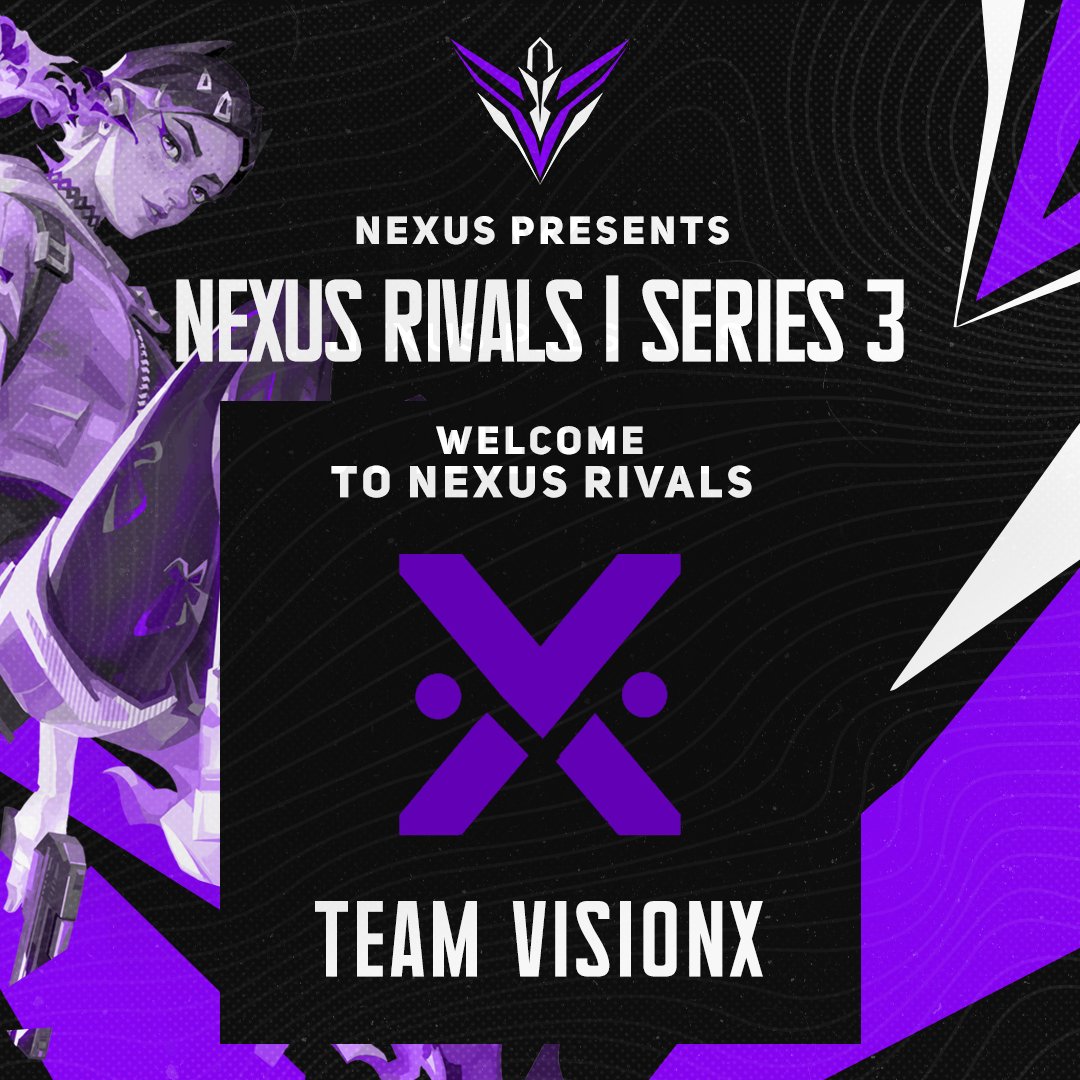 Welcome to Nexus Rivals Series 3, <a href="/TeamVisionX_/">VisionX</a> 

<a href="/mfgengar_/">Gengar</a> 
<a href="/zack__owen/">VX zack</a>
<a href="/Abstract_VAL/">Abstract</a> 

We can't wait to see your team in action! #NexusRivals