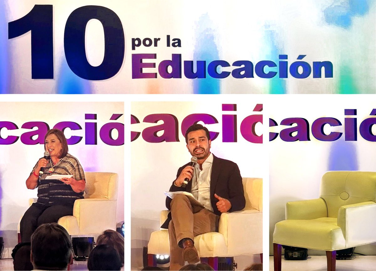 Hoy en 10 x la educación, ¿adivinen de quién es la silla vacía? Ya saben qué esperar de la #CandidataDeLasMentiras: el silencio y evitar a toda costa los cuestionamientos inteligentes.