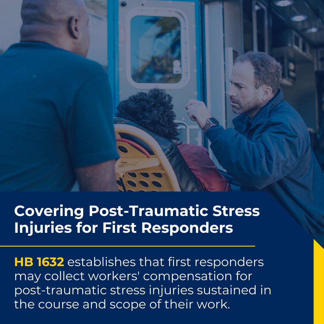 I was proud to support HB 1632 & vote YES on this important legislation spearheaded by @RepOMara today. We need to do everything we can to provide physical & mental health supports for our first responders! I hope the state senate quickly takes up this bill & passes it soon.