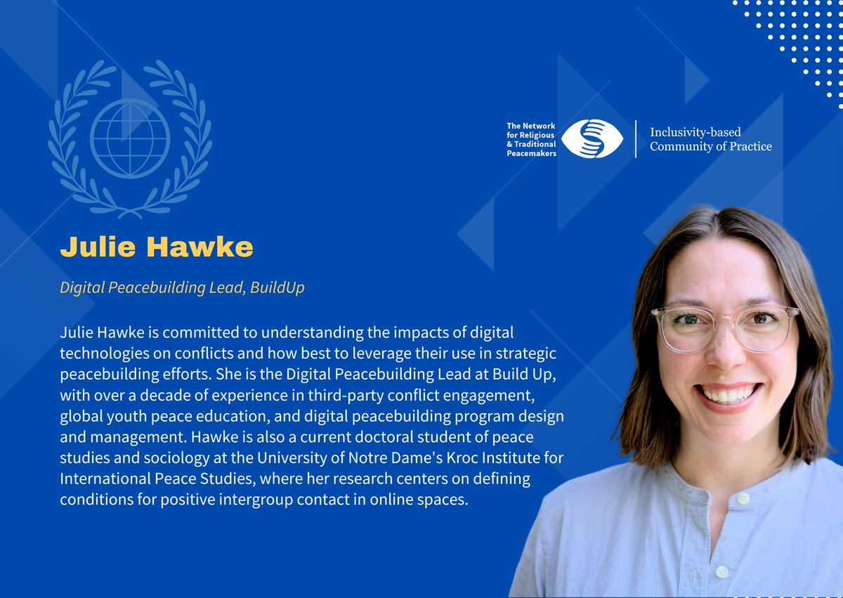 Join us tomorrow for the next <a href="/peacemakersnetw/">Peacemakers Network</a>  Inclusivity Community of Practice meeting w/ <a href="/Petermmbando1/">Peter Mmbando 🌍</a> of <a href="/DigitalAgendaTz/">Digital Agenda for Tanzania Initiative</a>, <a href="/MichiGiovanardi/">Michele Giovanardi</a> of <a href="/STGEUI/">School of Transnational Governance</a>, <a href="/julieannhawke/">Julie Hawke</a> of <a href="/howtobuildpeace/">Build Up</a> and Rachida EL Rhdioui of <a href="/NAPIpolicy/">North African Policy Initiative</a> 
Register below!👇
us02web.zoom.us/meeting/regist…