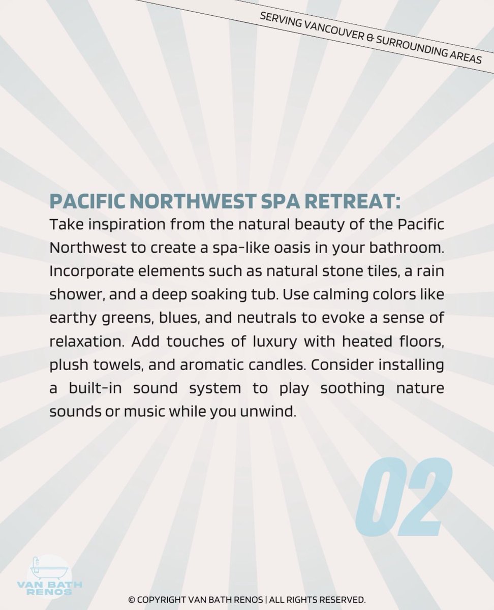 Bringing the serenity of the Pacific Northwest into my bathroom sanctuary! 🌊✨ 

With natural stone, rain showers, and calming colors, relaxation is just a soak away. 

#SpaLife #CoastalLiving #PacificNorthwest #RelaxationGoals #VancouverHome #VanBathRenos