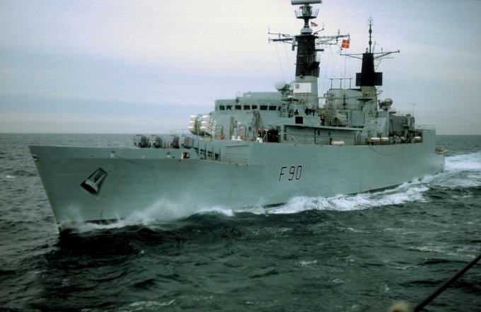 May 8th 1982: HMS Brilliant probes towards Falkland Sound from the south, looking for Argentine shipping but finds none, it is hoped that the Argentine Navy will now stay away and let the task force get on with the job, as the bombardment opens again tonight...