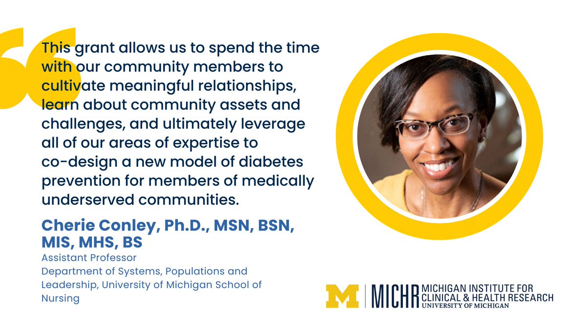 The Dissemination & Implementation Science Catalyst promotes innovative research, such as Dr. Conley’s work integrating a weight loss peer support program in African American Faith Communities to decrease diabetes risk. More in the latest Breakthrough. mailchi.mp/umich/breakthr…