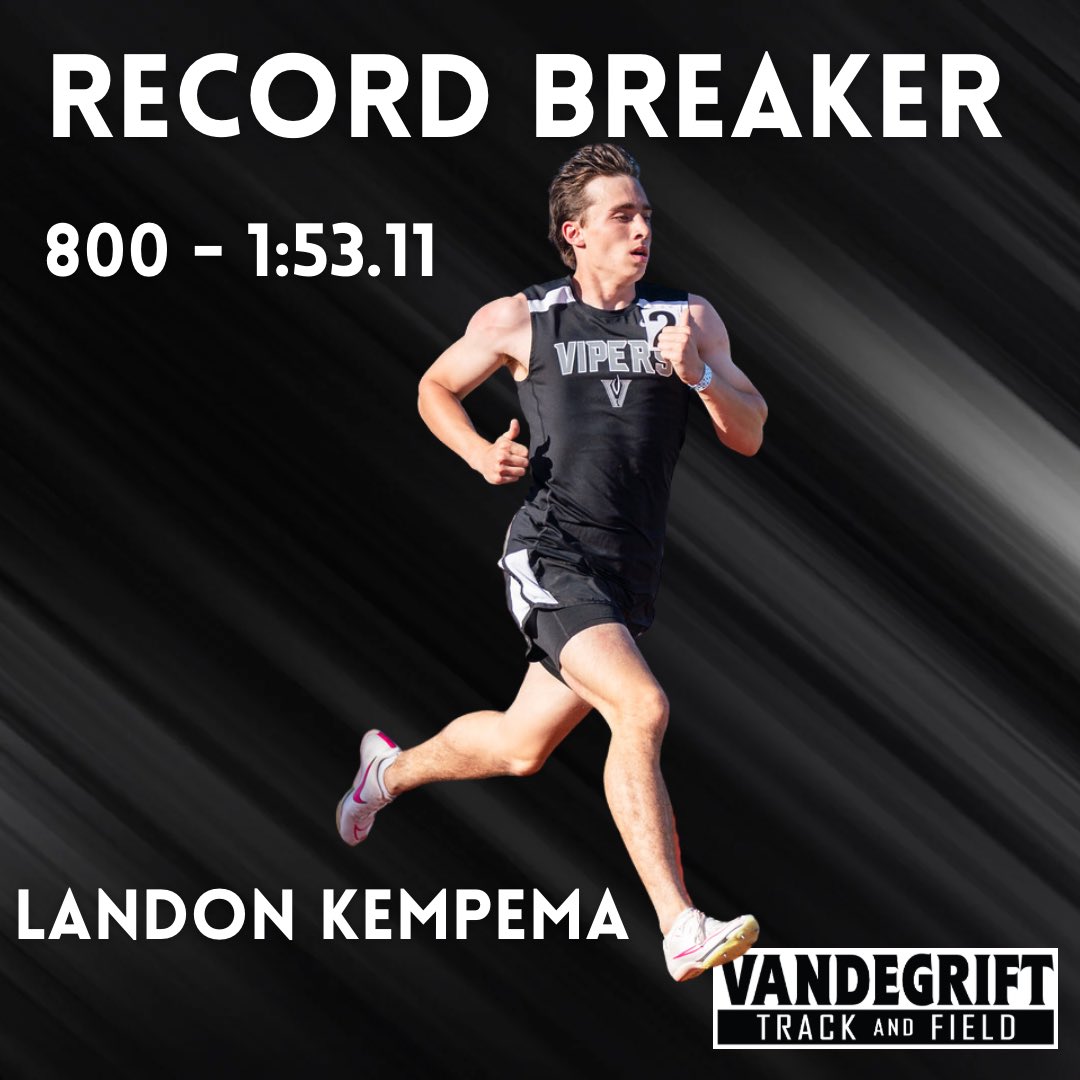 Senior Landon Kempema sets the bar once again in the 800!