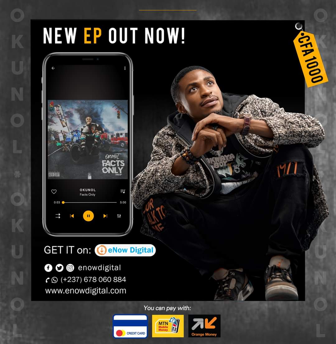 Have you listened to “Facts Only” the EP by Cameroonian hip hop artiste Okunol ?

You are just a click away from grabbing a copy!

𝐃𝐎𝐖𝐍𝐋𝐎𝐀𝐃 𝐇𝐄𝐑𝐄 🔗 enowdigital.com/downloads/fact…