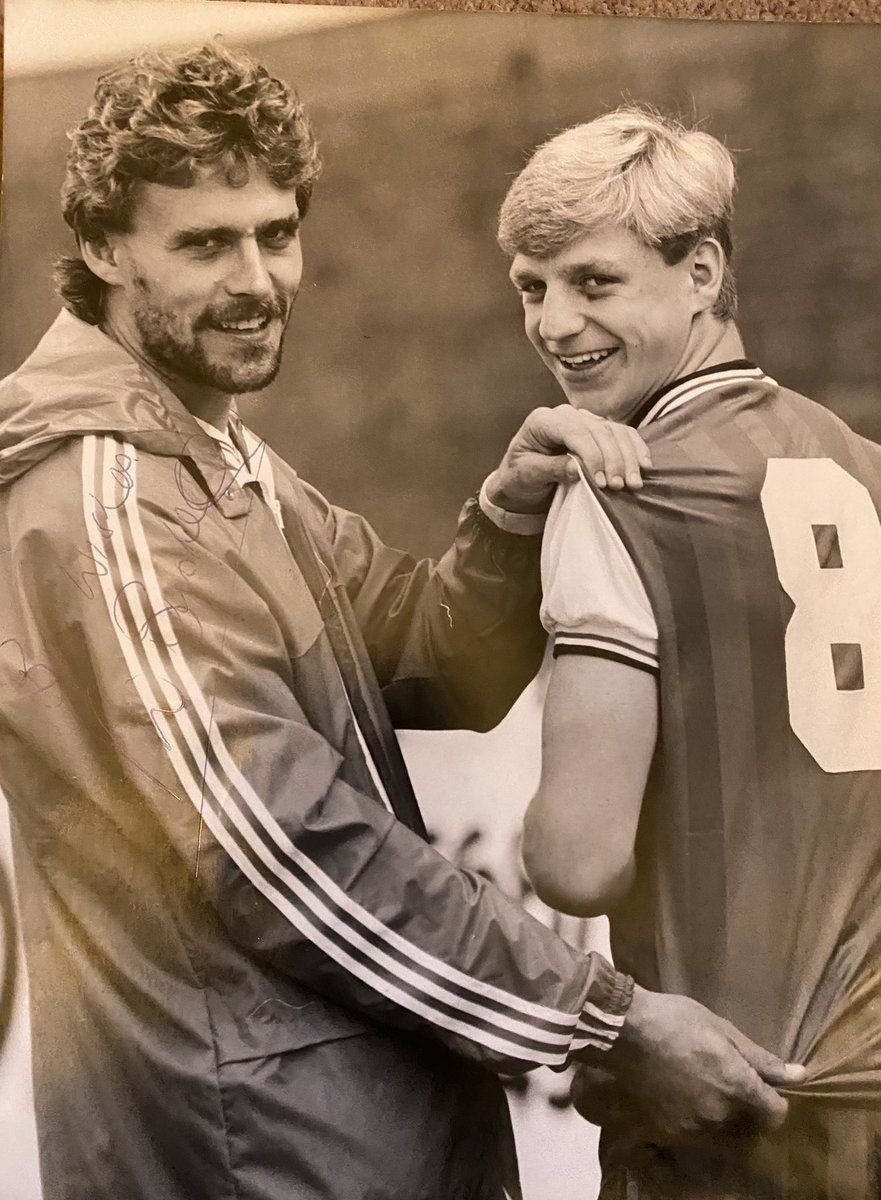 Saddened to hear the news of Viv Busby’s passing. A man who I learnt so much from in our time working together at @YorkCityFC and @SunderlandAFC Always there to help and support. Here handing me my debut shirt at 17! RIP Buzza
