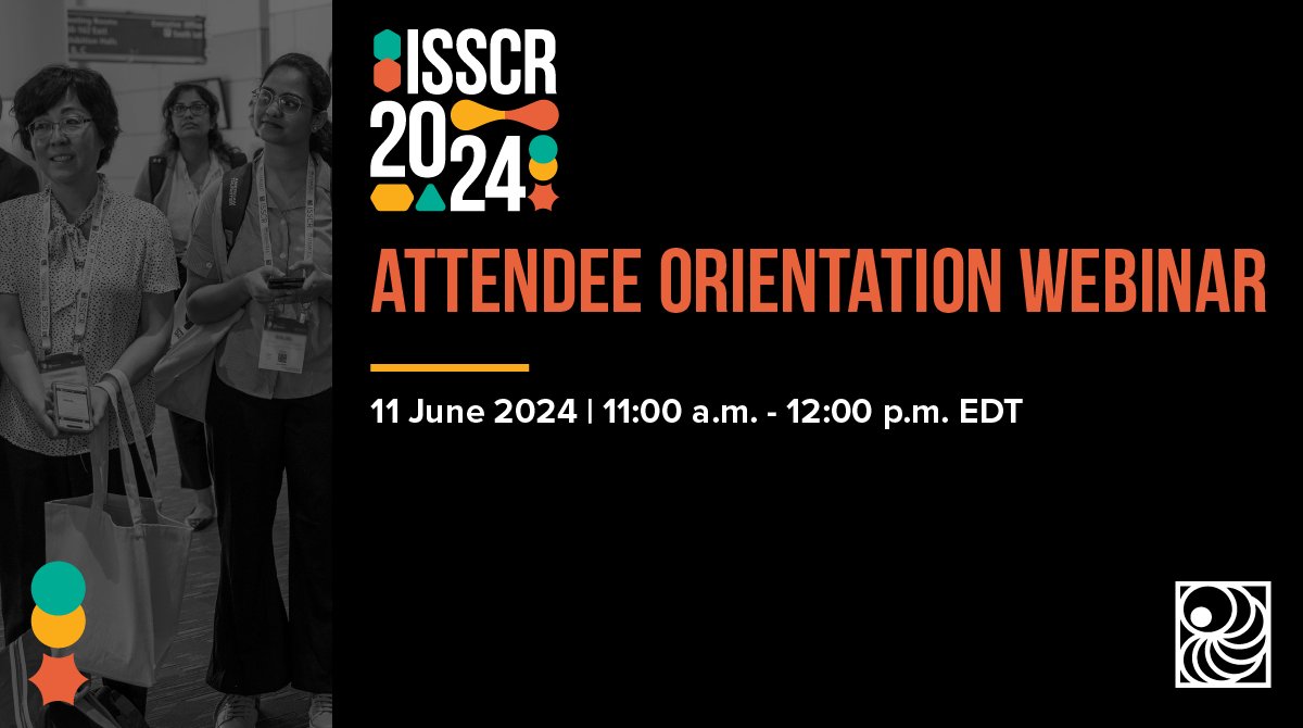 Get ready for #ISSCR2024 with our complimentary orientation webinar on 11 June! Get insights on a variety of event details including the scientific program, event venue, brand-new mobile app, registration, poster presentations, & more. Register today 👉 bit.ly/3UOqIhP