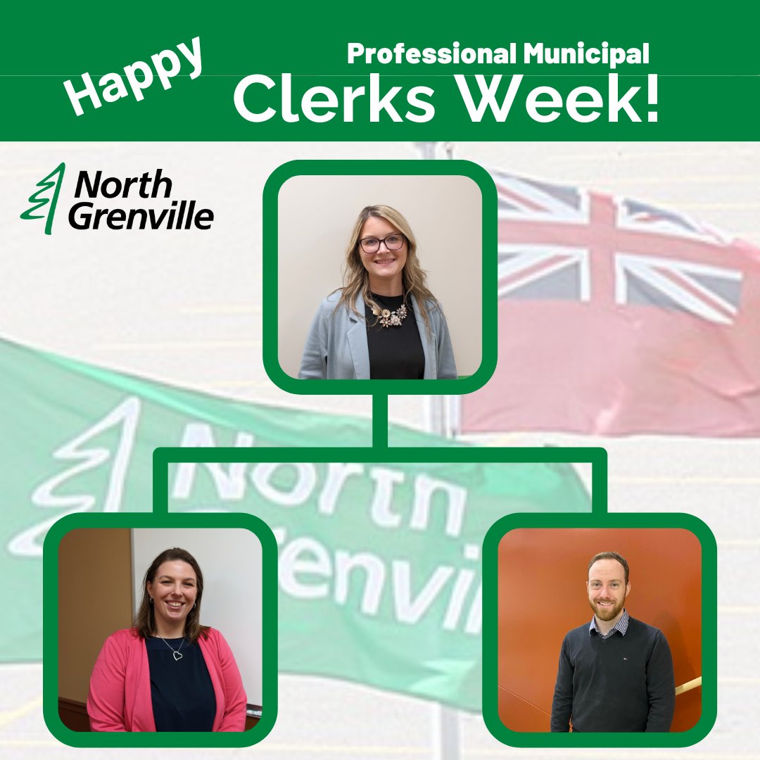 This week we celebrate Municipal Clerk's week and we would like to say a big thank you to our hard working clerks - we appreciate your hard work and dedication! 👏👏

#MunicipalClerksWeek #NorthGrenville