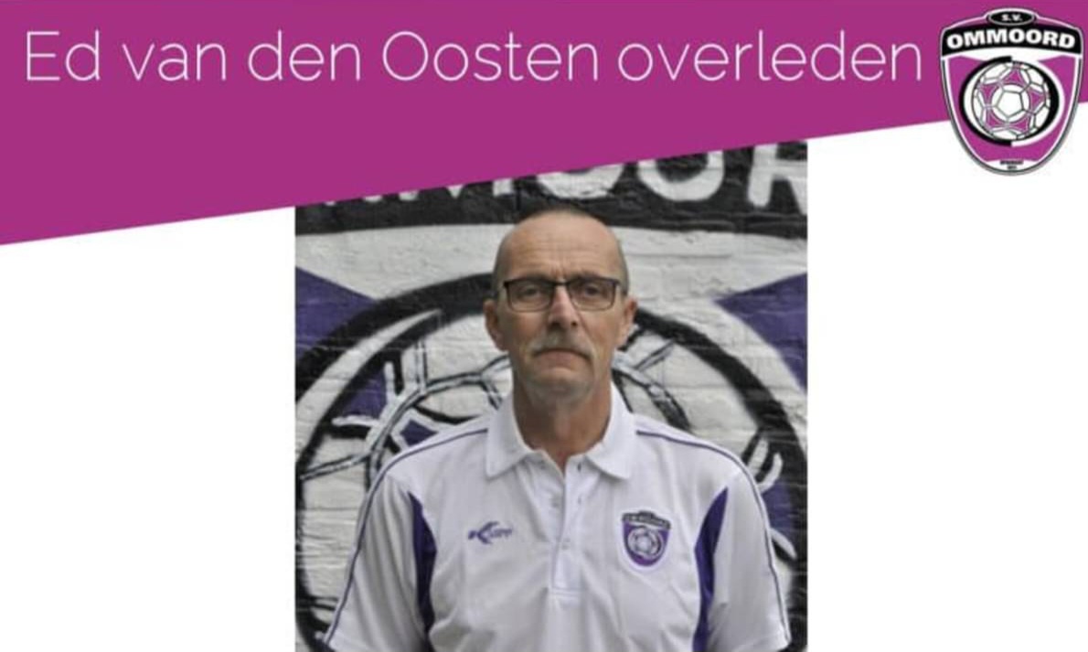 6 mei bereikte ons het bericht dat onze selectie verzorger Ed van den Oosten is overleden. 
Wij wensen Sylvia, Desley en Marissa veel sterkte met dit plotselinge en veel te vroege verlies. 
SV Ommoord
svommoord.nl/ed-van-den-oos…
