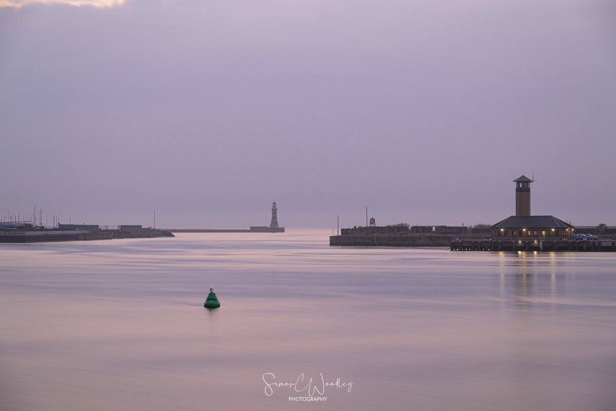 'Calm and misty' This morning on the River Wear looking out to sea.
