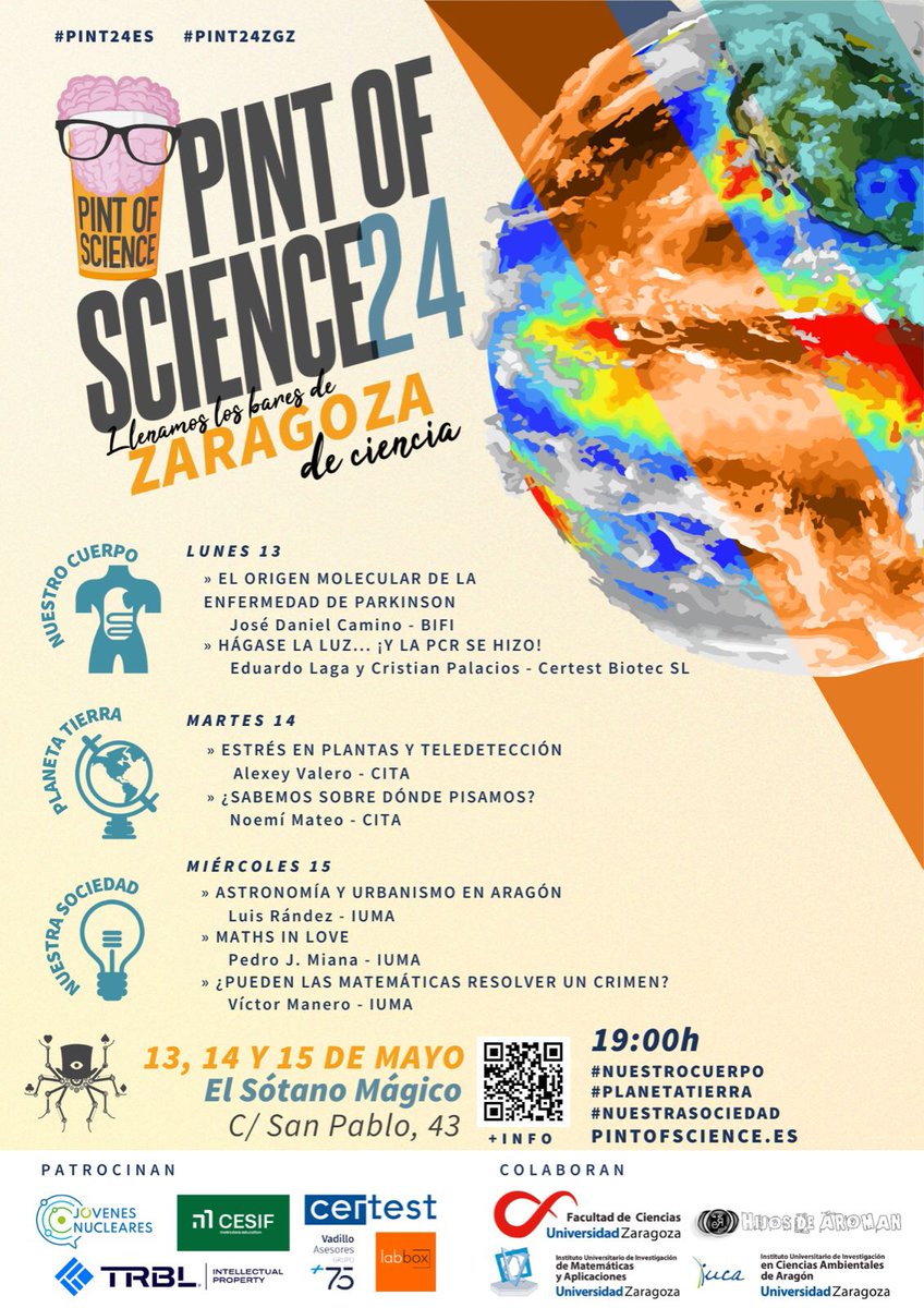 @pintofscienceES Empezamos con @ElSotanoMagico, donde viajaremos desde las enfermedades y su diagnóstico hasta las plantas y el suelo, sin olvidarnos de las matemáticas