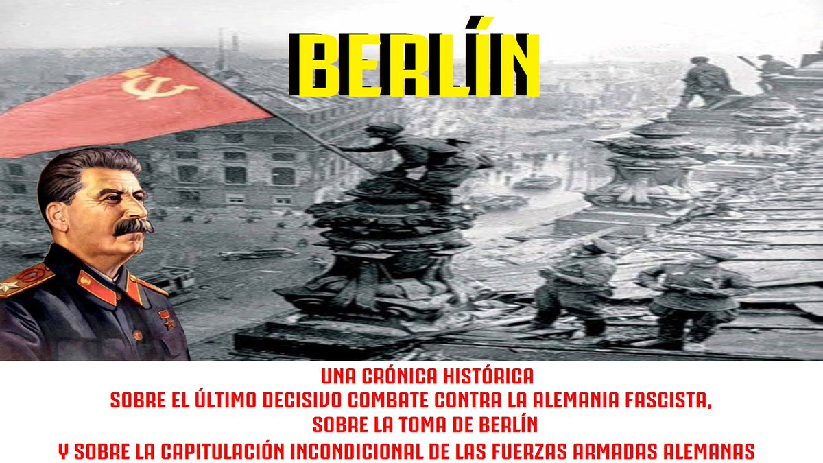 Ad portas en el #DíadelaVictoria del Pueblo Soviético sobre el nazi fascismo vean: “Berlín”, Yuli Raizman-1945 (HD+60 FPS con sub. en español) 👉youtu.be/IeY_I6WtQz4 #9deMayo #URSS #Stalin #EjercitoRojo #ДеньПобеды #Победа79 #БессмертныйПолк @MayeutaSofhia @nata_tt1 🚩⭐☭